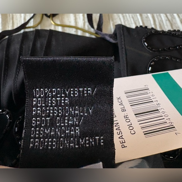 S.L Fashions Elegant Black Dress with Ruffle Hem Size 16 - Picture 5 of 5